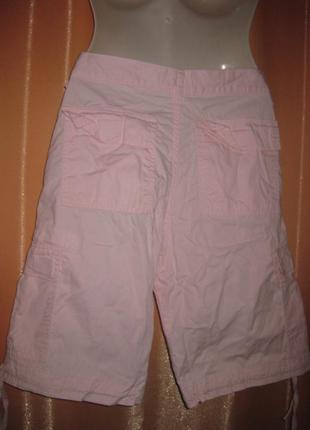 Бавовна100%  зручні класні шорти бріджі світло- рожеві з карманами x-mail км1234 котон хлопок8 фото