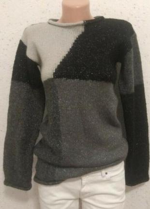 Шерстяной свитер (24%шерсти) /размер l/12.1 фото