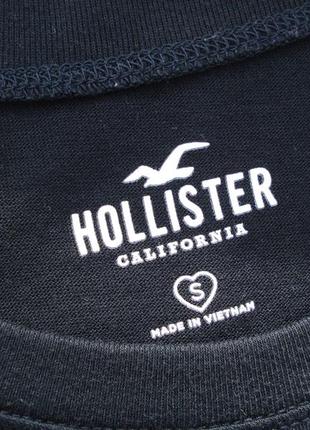 Hollister, чорний лонгслив з логотипом, р.s6 фото