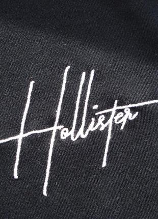 Hollister, чорний лонгслив з логотипом, р.s7 фото