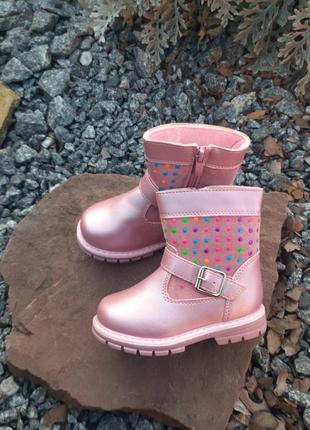 Детские зимние ботинки розовые clibee!