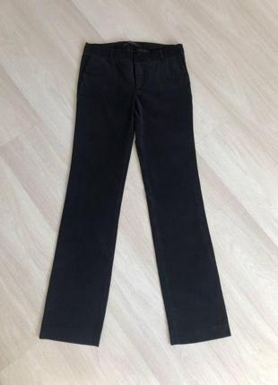 Чорні вельветові штани zara basic