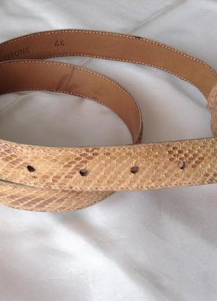 Пояс, ремень из кожи питона. 44it(70-80 см). италия.3 фото