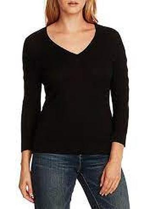 Черный натуральный кашемировый свитер джемпер пуловер кофта кашемир шерсть с вырезом