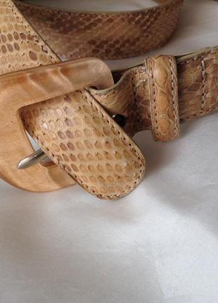 Пояс, ремень из кожи питона. 44it(70-80 см). италия.4 фото