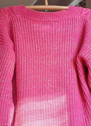 Рожевий светр з блискітками4 фото
