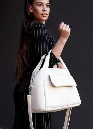 Женская спортивная cумка через плечо sambag vogue bks - молочная