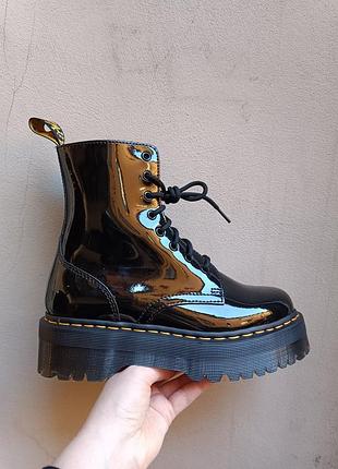Черевики на платформі лакові dr. martens оригинал