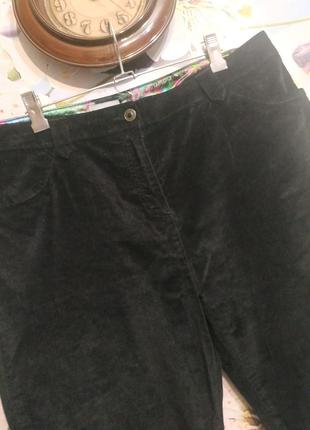 Черные вельветовые брюки с высокой посадкой 18 р.,новые4 фото