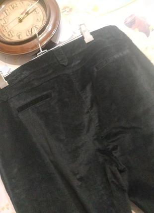Черные вельветовые брюки с высокой посадкой 18 р.,новые5 фото