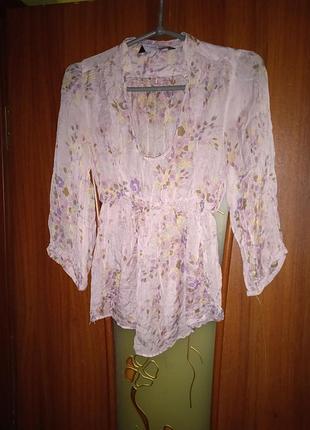 Ніжна невагома шовкова блузочка zara