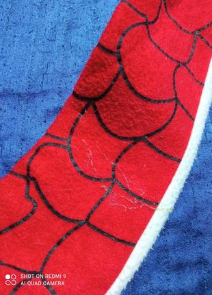 Шапка с шарфом и варежками человек паук10 фото