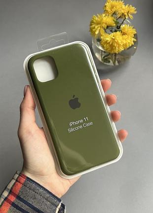 Чохол на iphone 11 з захищеним низом silicone case чохол для айфон з закритим низом