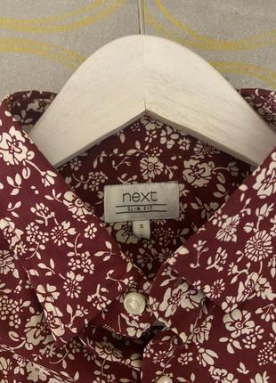 Рубашка бордова next