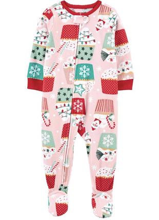 Сліп чоловічок флісовий carter’s для дівчинки