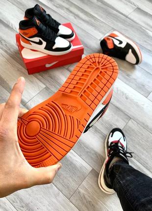 Кросівки nike air jordan retro 1 orange6 фото