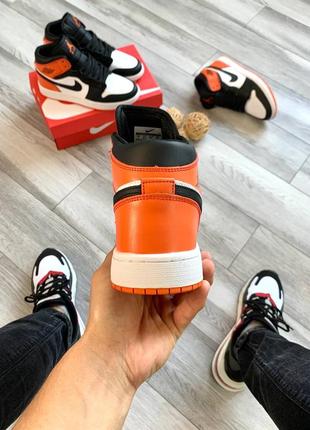 Кросівки nike air jordan retro 1 orange4 фото