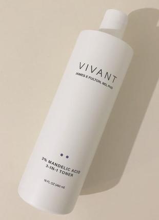 Vivant skincare тоник с 3% миндальной кислотой