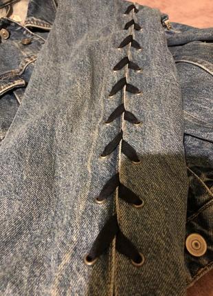 Курточка джинсова оверсайз (куртка-вітровка)7 фото