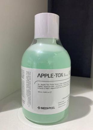 Пилинг-тонер для лица с яблоком medi-peel dr.apple tox pore toner 500 ml