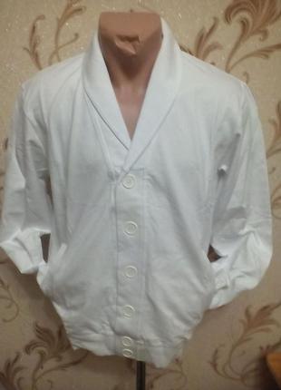 Чоловіча кофта на гудзиках,класика,,біла,л,хл,ххл