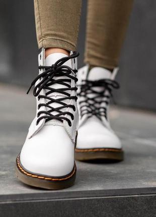 Распродажа. кожаные, белые ботинки на осень / шкіряні, білі черевики4 фото