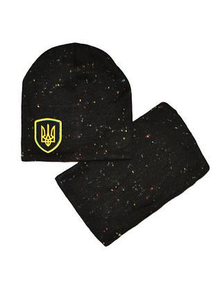 Шапка зимова патріотична на флісовій підкладці 54/56