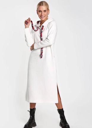 Платье женское теплое на флисе nenka 3358-c03 серый1 фото