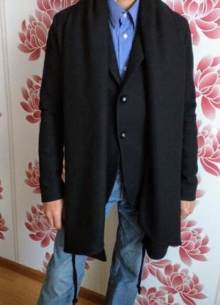 Крутое асимметричное пальто с шарфом , мужское  metropolitan museum. м