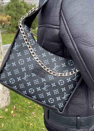 Женская мини сумочка на плечо с цепочкой, сумка клатч экокожа черный2 фото