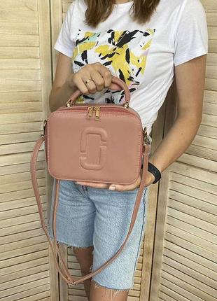 Качесна жіноча сумочка на плече, маленька сумка каркасна рожевий9 фото