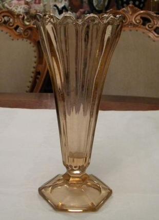 Антикварная ваза цветное стекло ссср 1920 - 30 годов №1