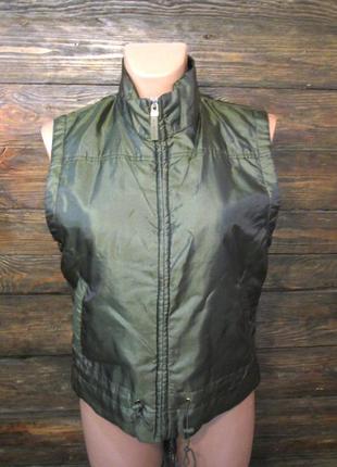Жилетка зеленая cibull, s, стильная, как новая!