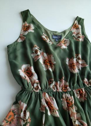 Красивейшее оригинальное летнее платье в цветочный принт принт1 фото