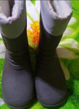 Зимові ,гумові чоботи,чобітки зі знімним валянком4 фото