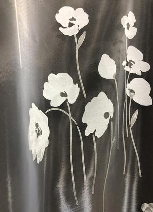 Тюль органза с цветочным рисунком малага3 фото