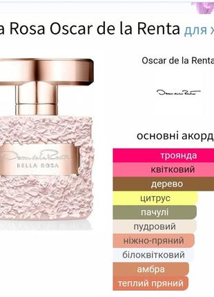 Розпив! оригінал! oscar de la renta bella rosa 1мл4 фото