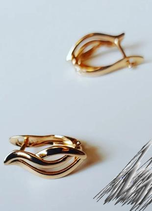 Сережки медична позолота