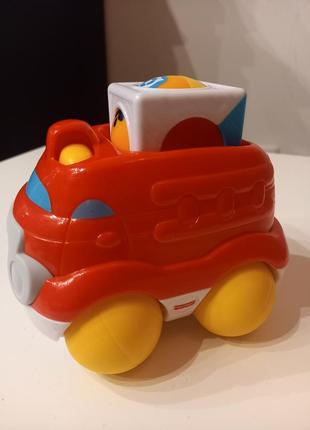 Іграшка автомобіль, червона машинка fisher price серії  диво-кубики5 фото