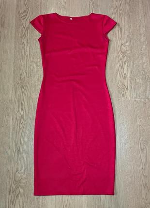 Коктельное платье женское красного цвета бу классическое на мероприятие на встречу на повседневность