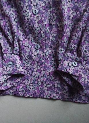 Шифонова квіткова блузка ретро6 фото