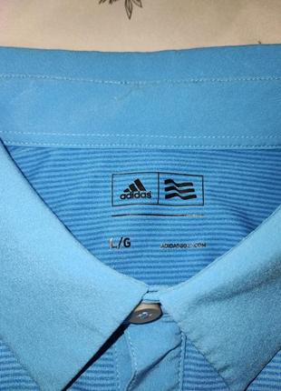 Чоловіча спортивна футболка з комірцем поло в смужку adidas6 фото