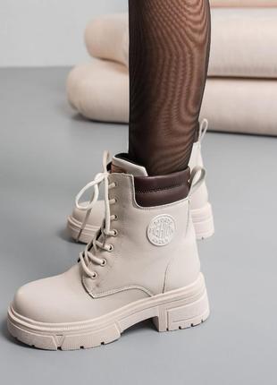 Теплые женские ботинки на зиму,берцы,берцы бежевые зимние (зима 2022-2023) для женщин,стильные,удобные,комфортные