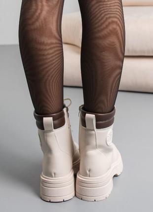 Теплые женские ботинки на зиму,берцы,берцы бежевые зимние (зима 2022-2023) для женщин,стильные,удобные,комфортные3 фото