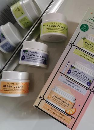 Гідрофільні бальзами farmacy holiday party green clean trio balm, лімітована серія3 фото