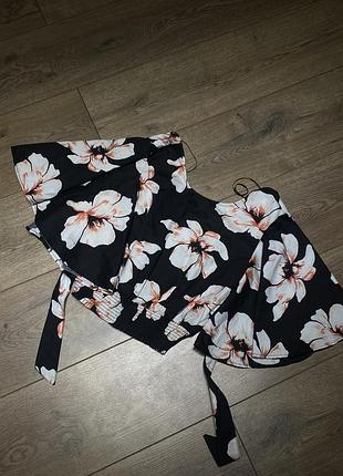 Красивый топ с рукавами в принт river island