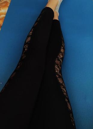 🔥акция до конца недели 🔥лосины, леггинсы, лосины, леггинсы, с кружевной вставкой, кружна...