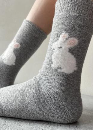 Шкарпетки термо теплі кашемир махра різнокольорові2 фото