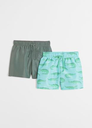 Шорти для плавання зелені від h&m ріст від 122 до 140 см ціна за 1 шт