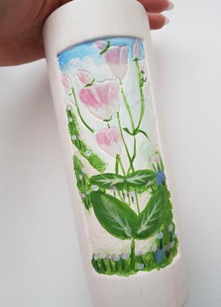 Винтажная декоративная ваза с ручной росписью6 фото